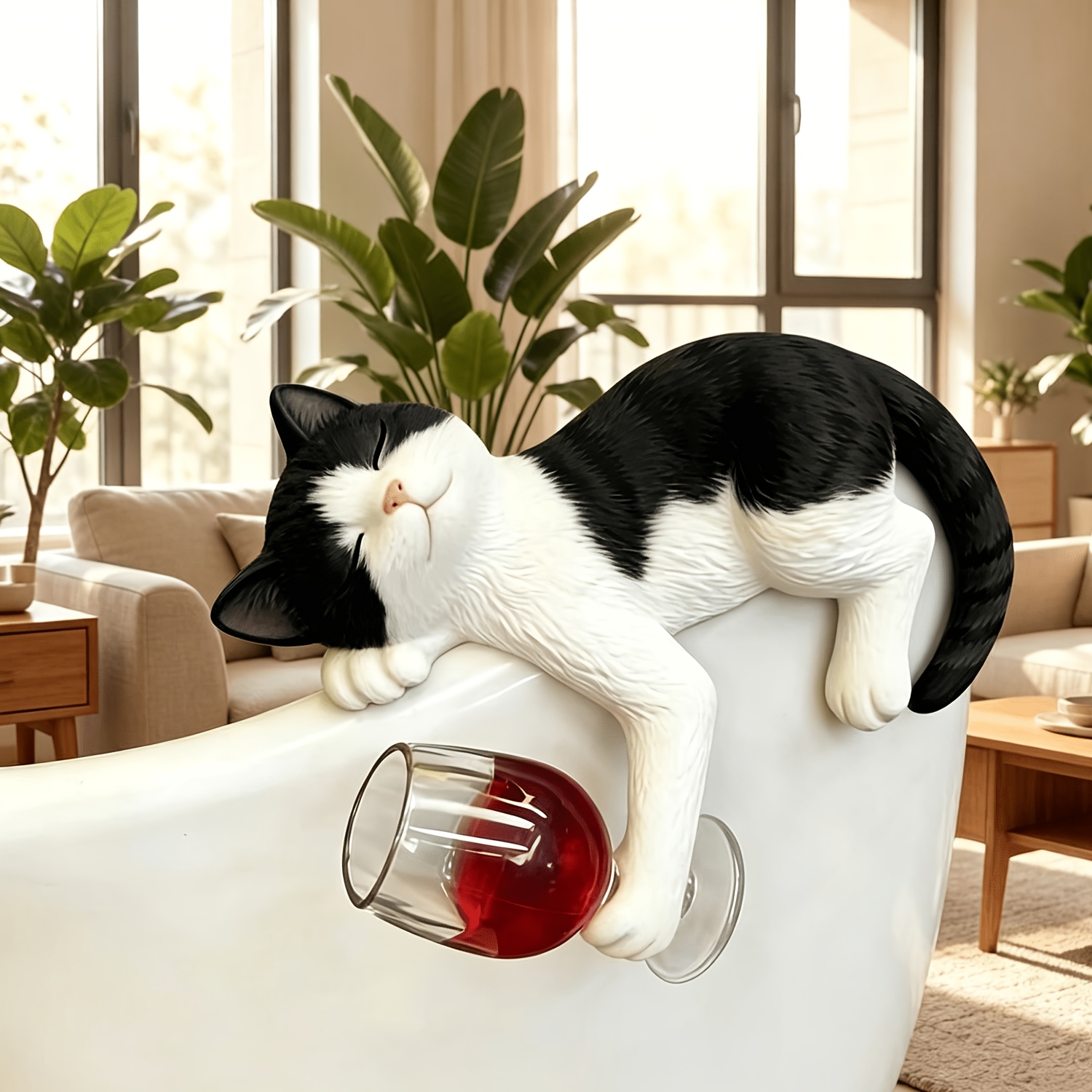Funny Drunk Tired Tuxedo Cat F - Pothos 评论和价格