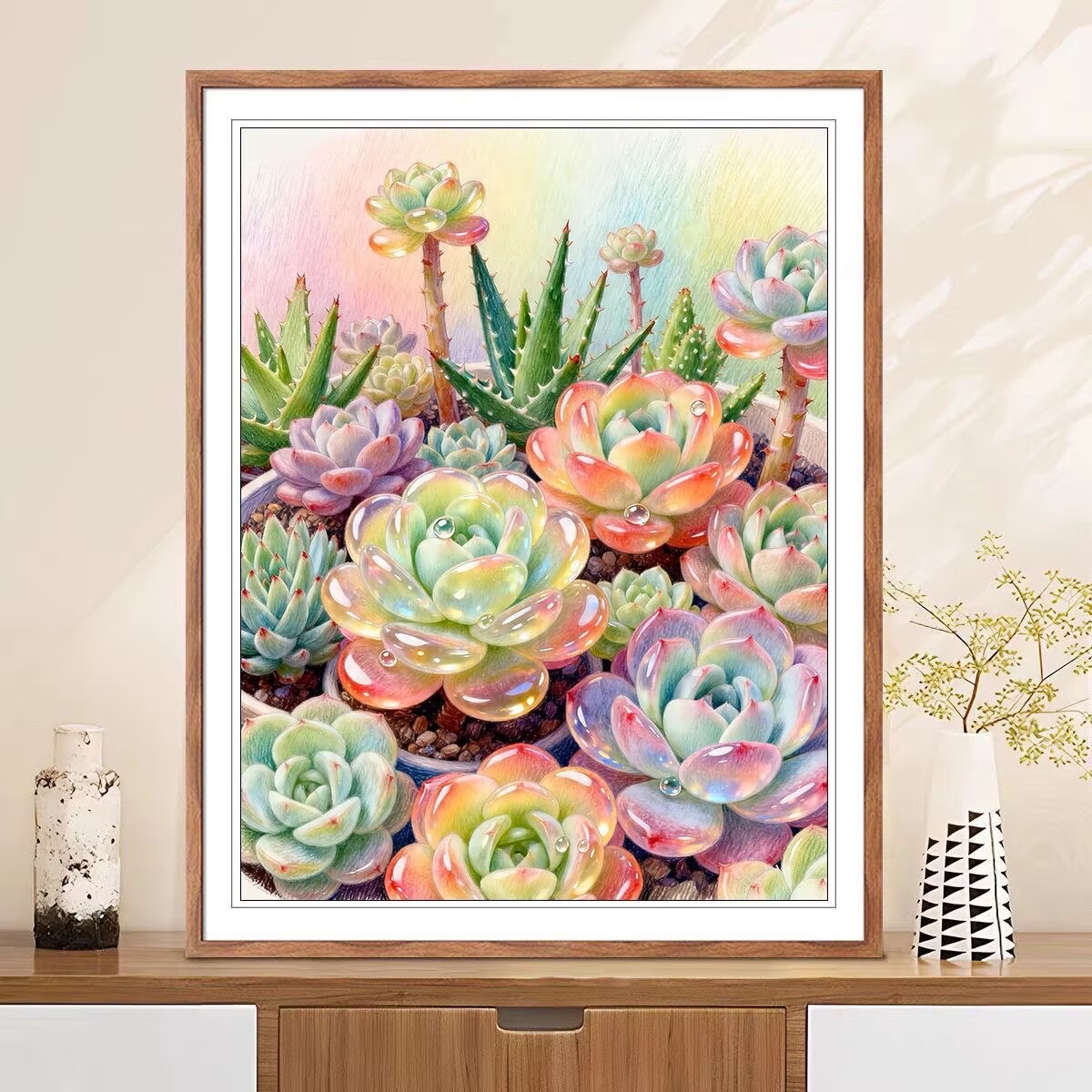 DIY 9CT 14ct Cross Stitch Embr - Succulent Set 评论和价格