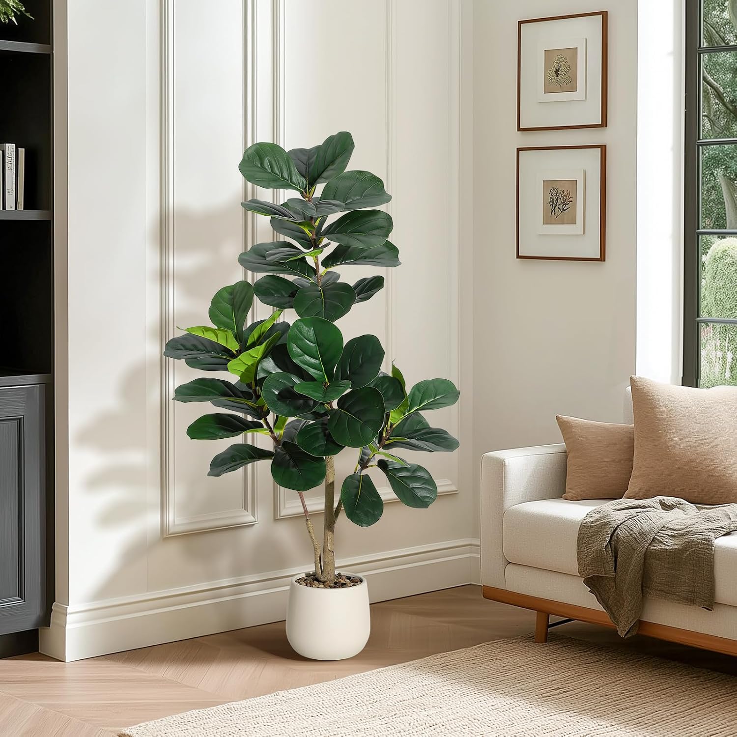 4 ft Fiddle Leaf Fig Tree Arti - Fiddle Leaf Fig 评论和价格